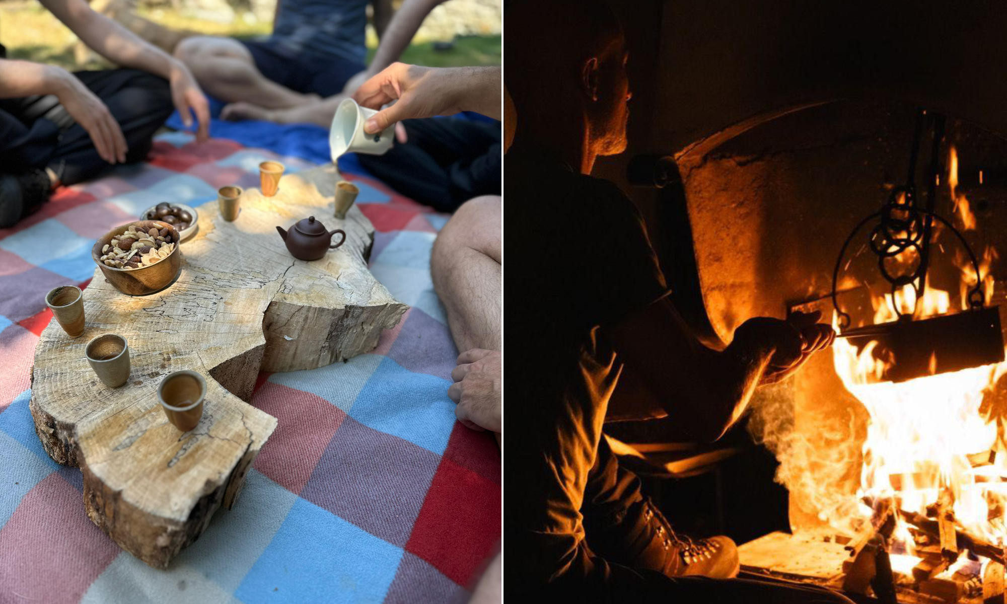 tea in nature | Matteo at the fireplace split1